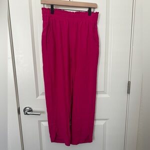 Women's Fuchsia Wide Leg Business Pants